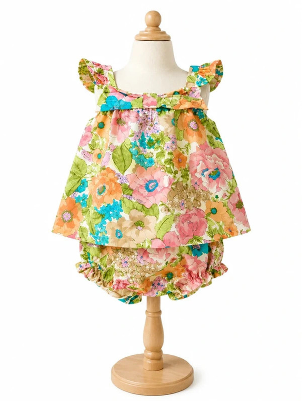 Janie and Jack Floral 2 piece Matching Daiper Set 6-12 months